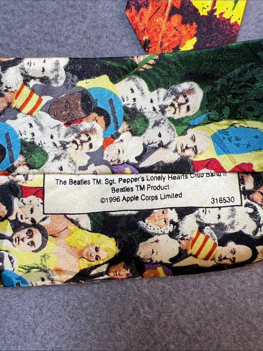 Novelty Beatles-Themed Multicolor Men's Silk Tie